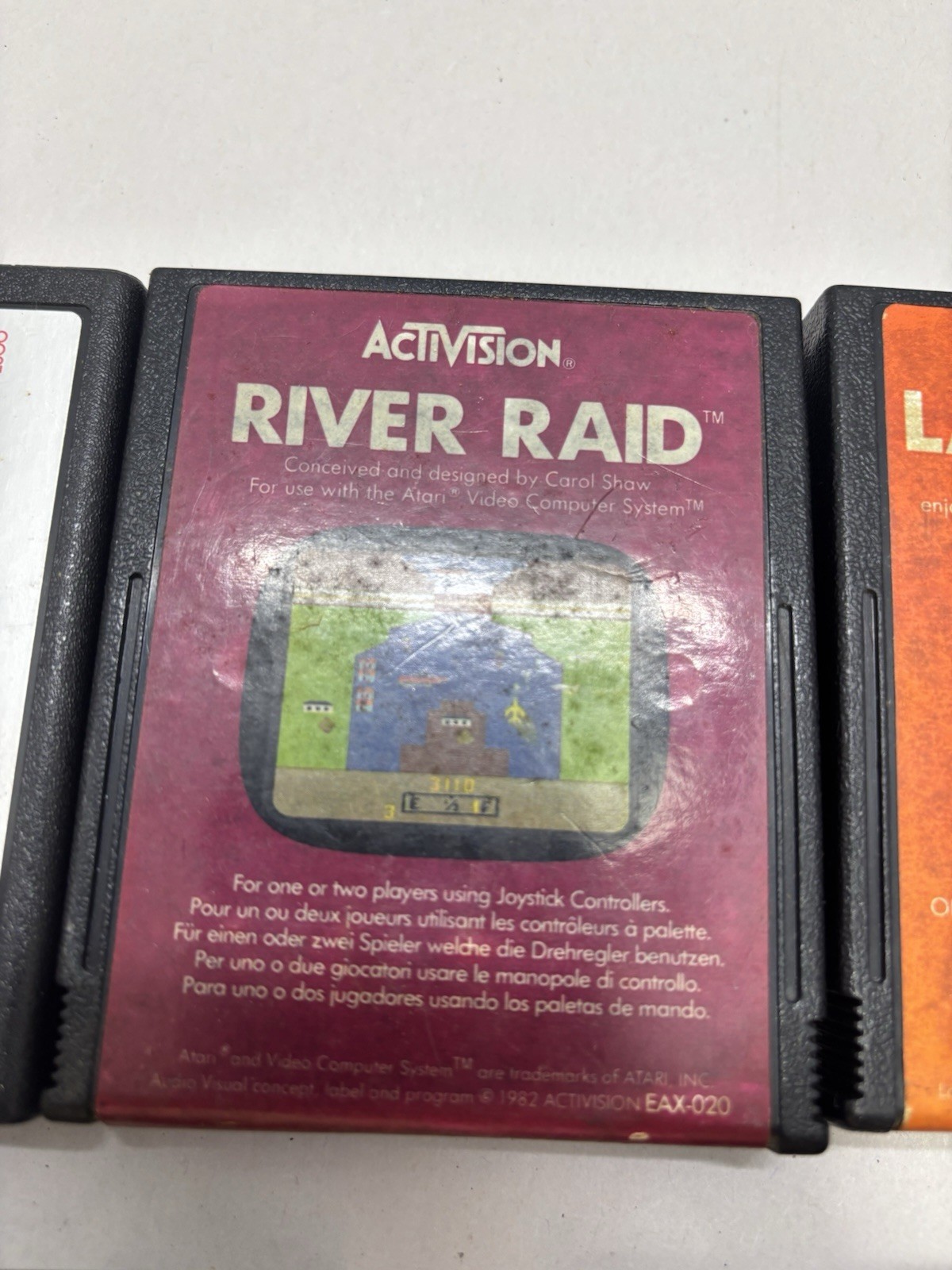 Vintage Atari 2600 Lot 5 Joust River Raid Freeway Laser Blast Karate Tested
