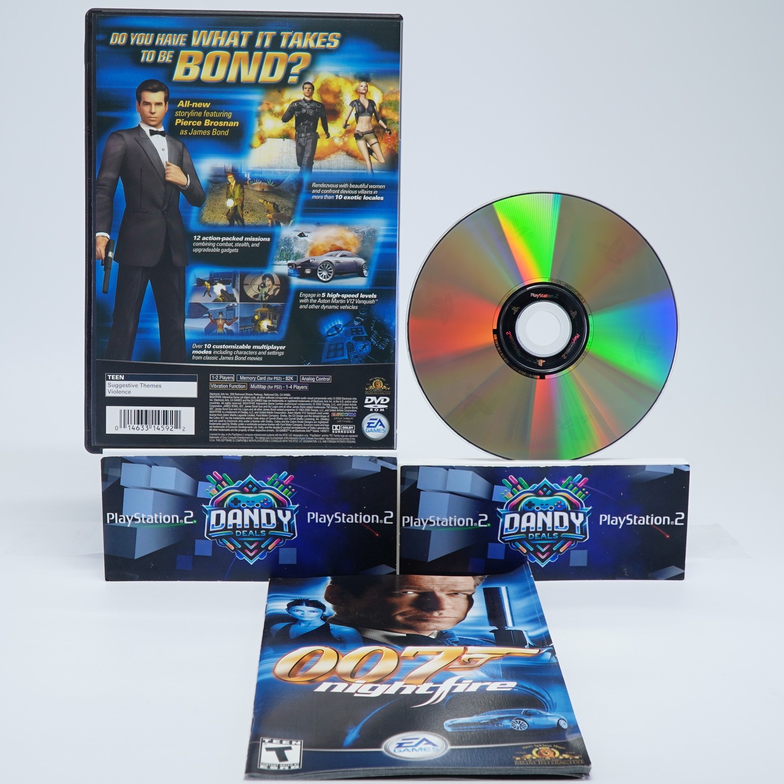 007 Nightfire PS2 Black Label – CIB W/ Manual – PlayStation 2