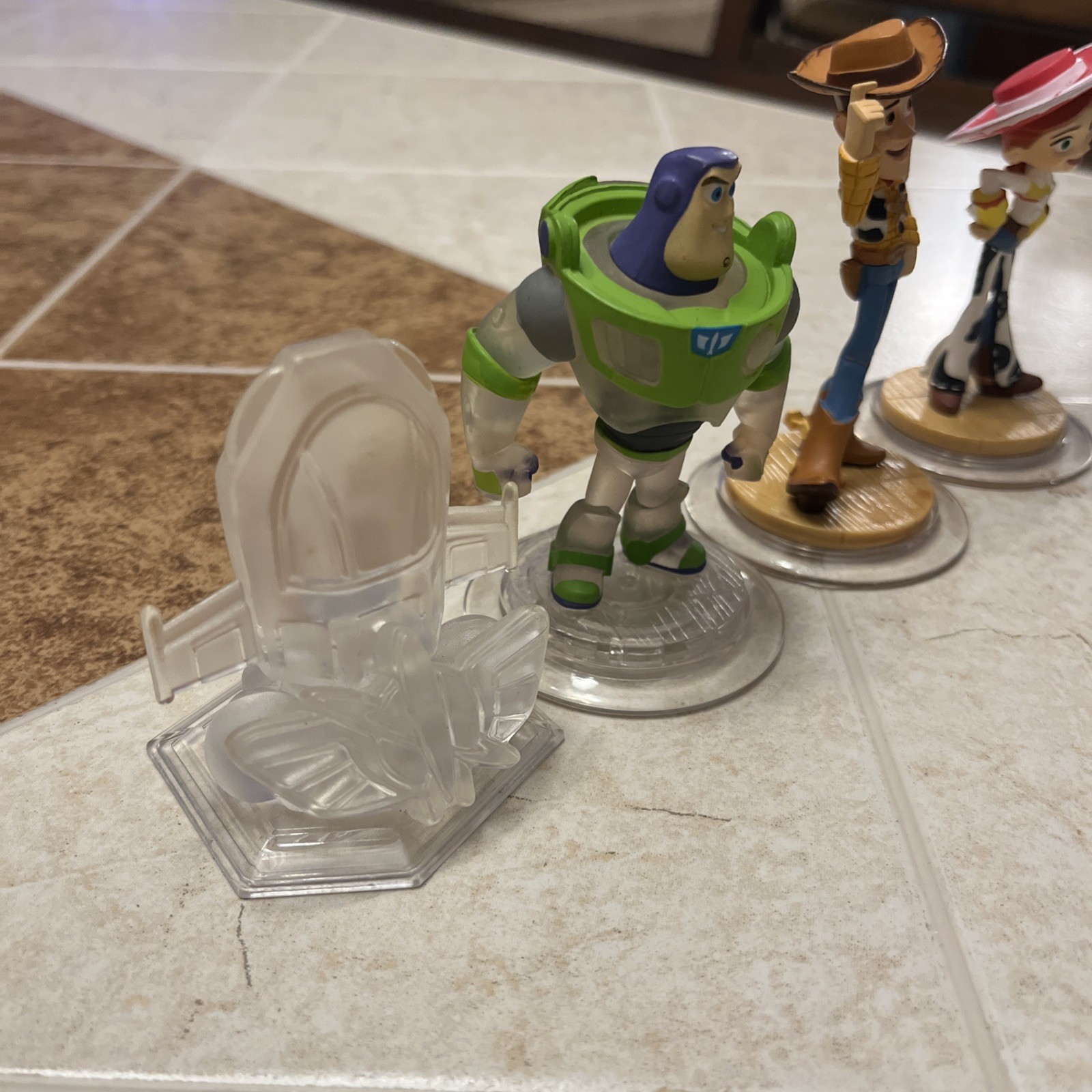 DISNEY INFINITY 1.0 Toy Story Buzz Lightyear Jessie Woody Crystal Lot Of 4