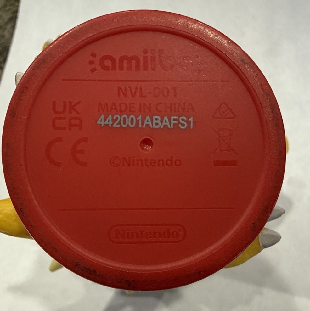 Nintendo Amiibo Super Mario Bros Bowser Figure Red Base Switch WIIU 3DS NFC