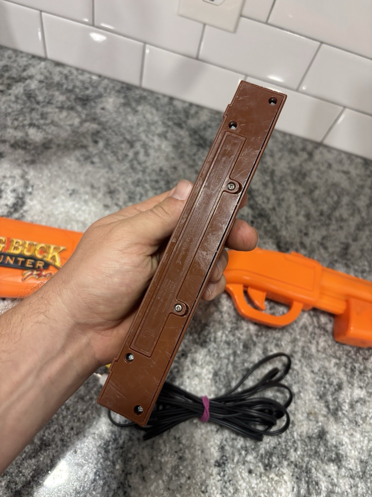 Big Buck Hunter Pro Orange Wired Light Gun . Plug n Play !!TESTED WORKING !!