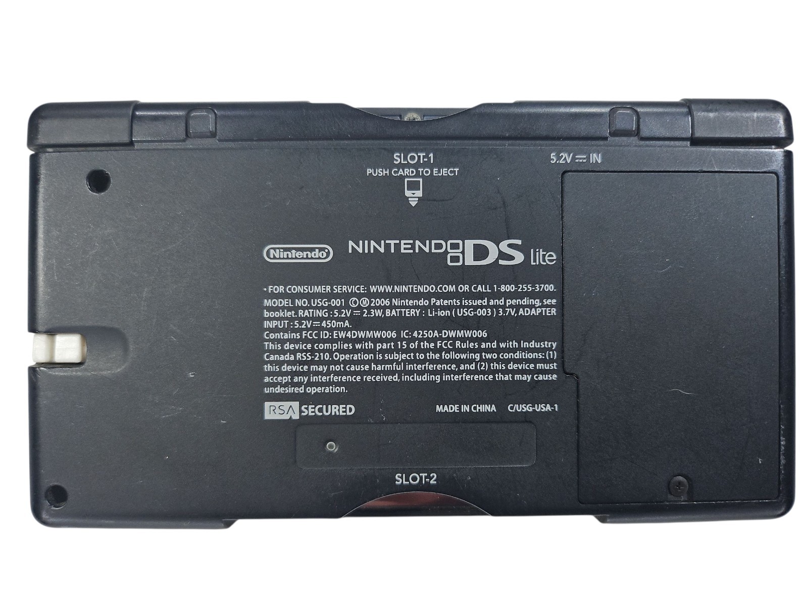 Nintendo DS Lite blue w/ Stylus & Charger Cable and Super Mario Advance game