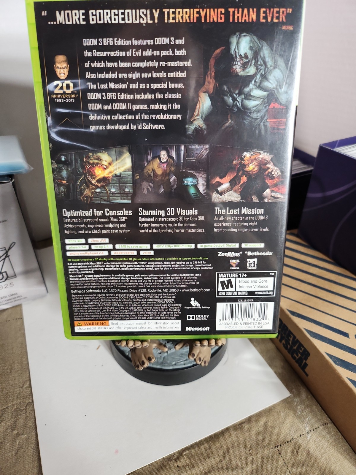 Doom 3 — BFG Edition (Microsoft Xbox 360, 2012) Complete Tested CIB