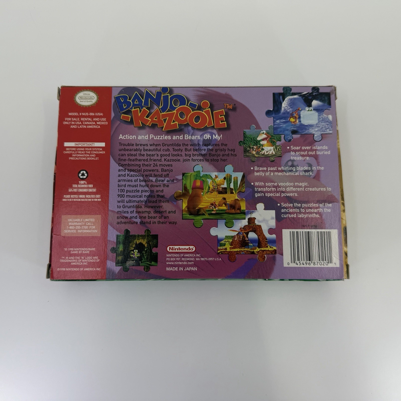 Banjo-Kazooie Nintendo 64 CIB Complete Tested