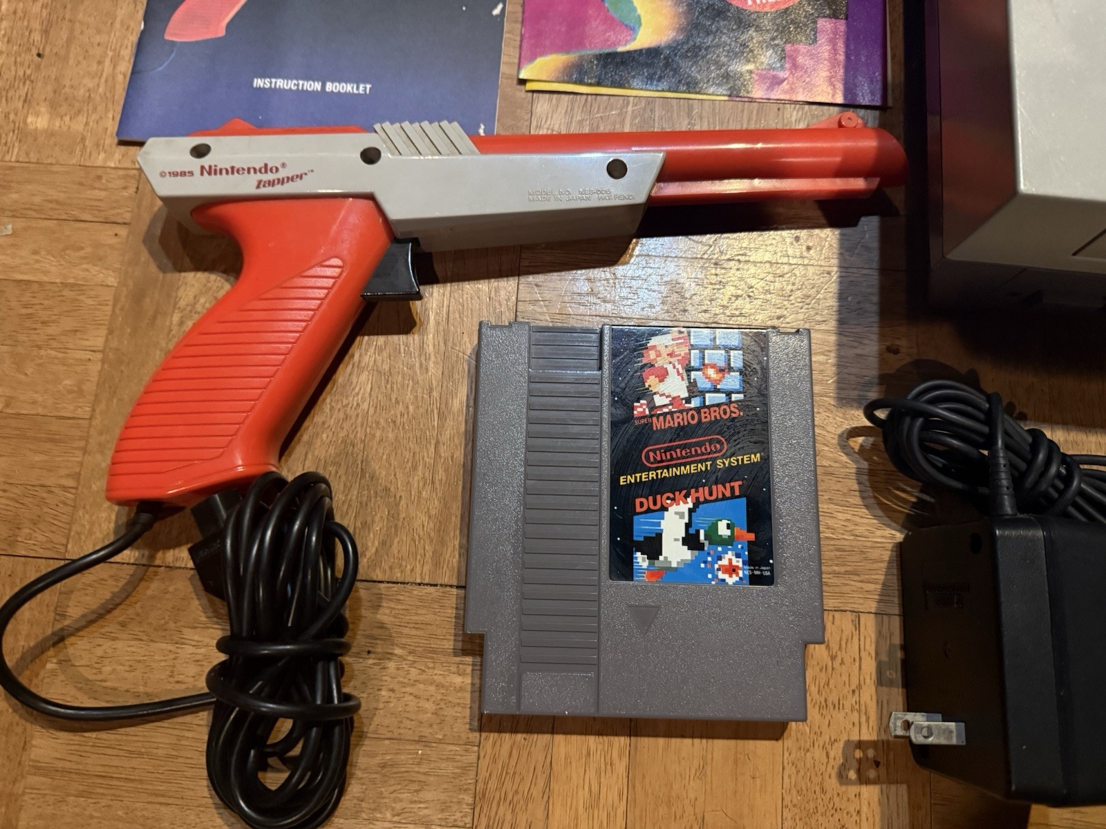 Nintendo Entertainment System NES (Action Set) with box, poster and paper work