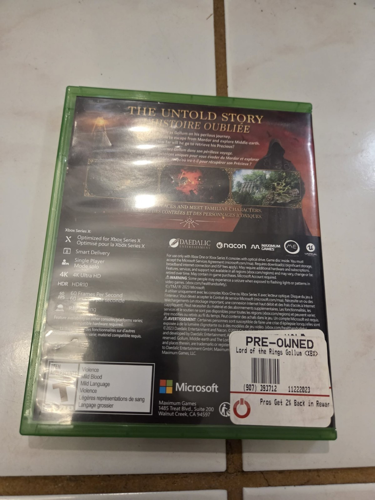 *** Lord of the Rings Gollum Xbox Series X/Xbox One ***