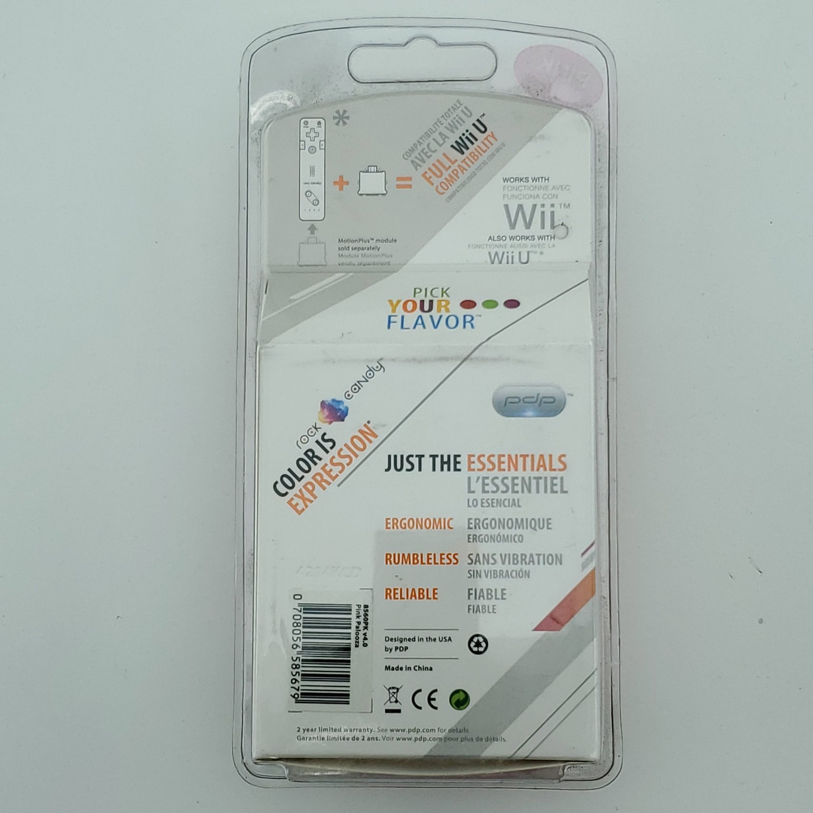 PDP 8560PK v4.0 Rock Candy Pink Palooza Gesture Controller for Wii / Wii U New