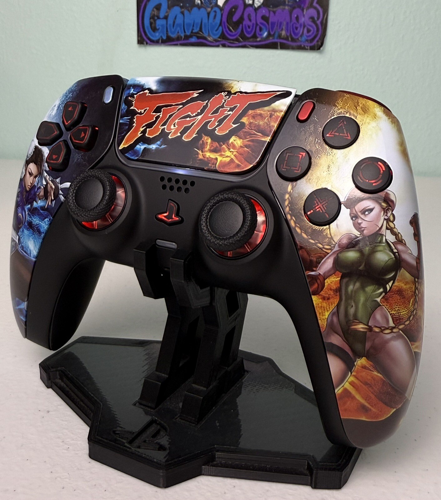 Capcom Street Fighter Cammy Vs Chun-Li – RGB LED – Custom Controller 4 PS5 Or PC