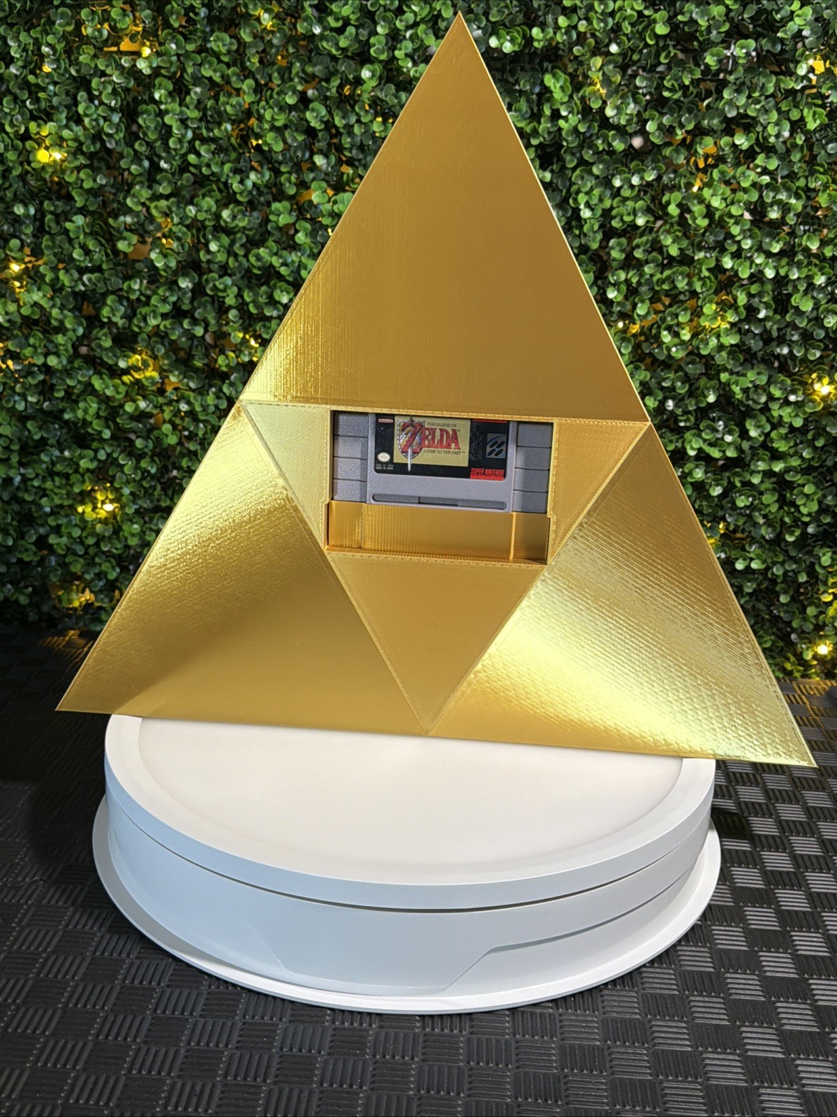 Zelda Link to the Past Triforce SNES Super Nintendo Game Cartridge Display Stand