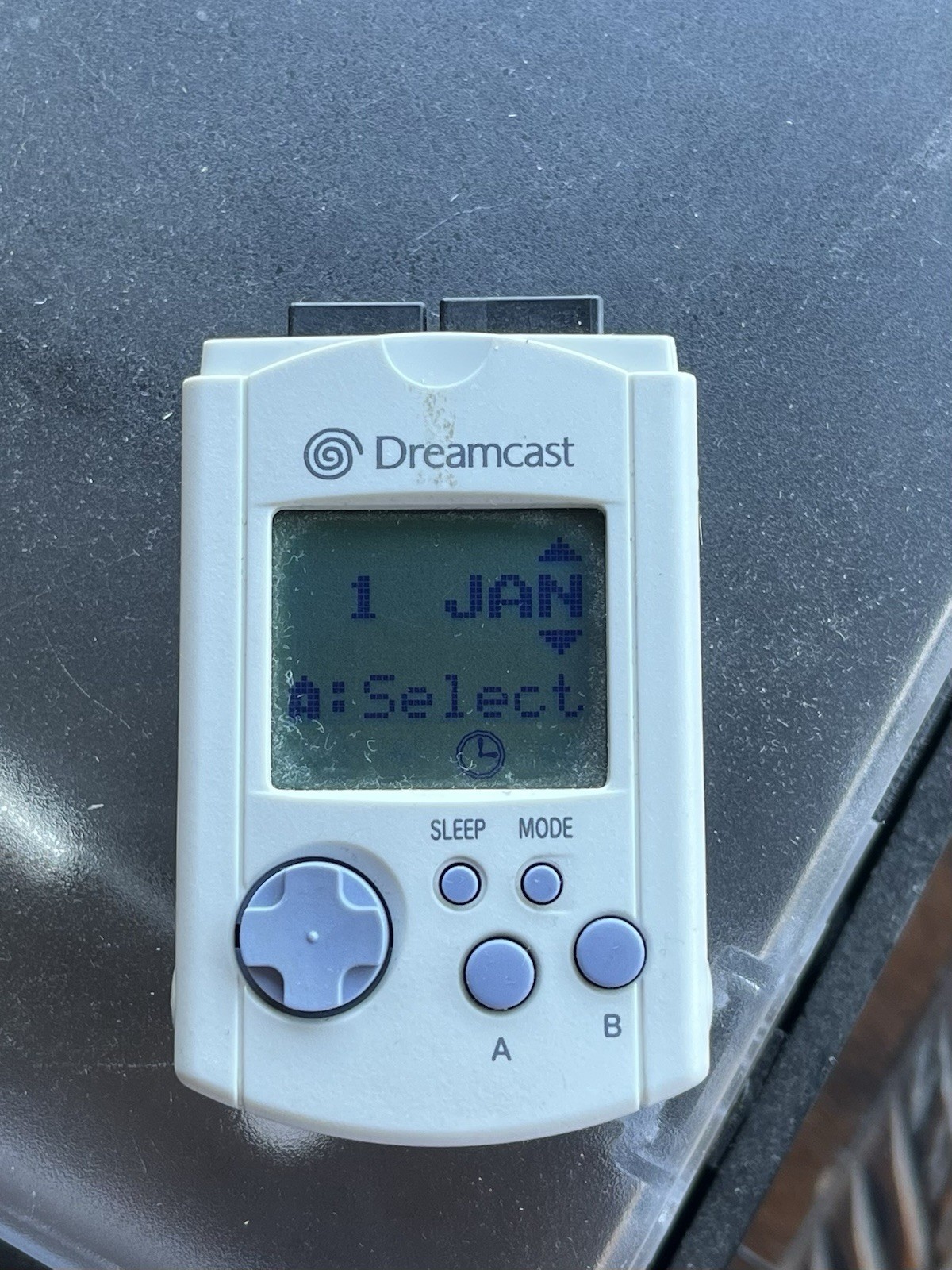 SEGA Dreamcast VMU Visual Memory Unit Memory Card HKT-7000 White LCD
