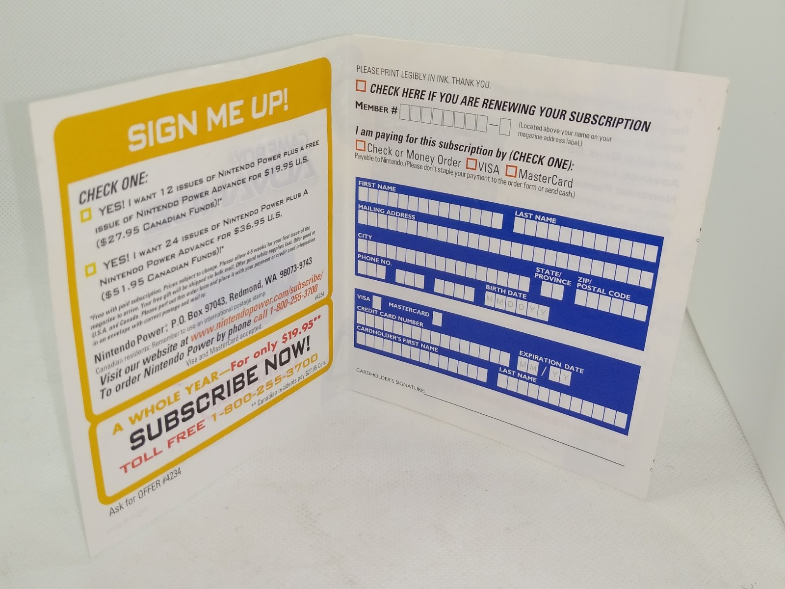 Game Boy Consumer Information & Precautions Booklet Fold Out U/DMG-USA-7 & More.