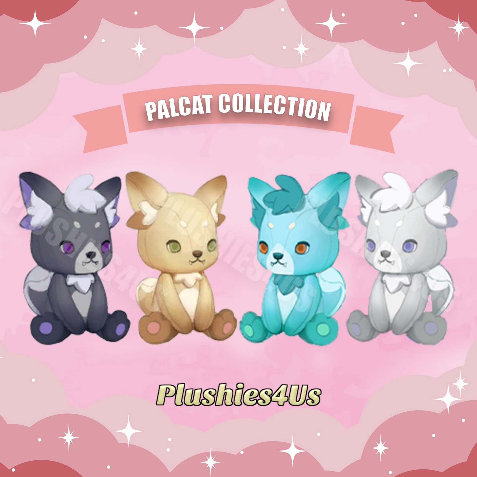 Palia Plushies Palcat Complete Collection | Nox, Sandi, Blue, White