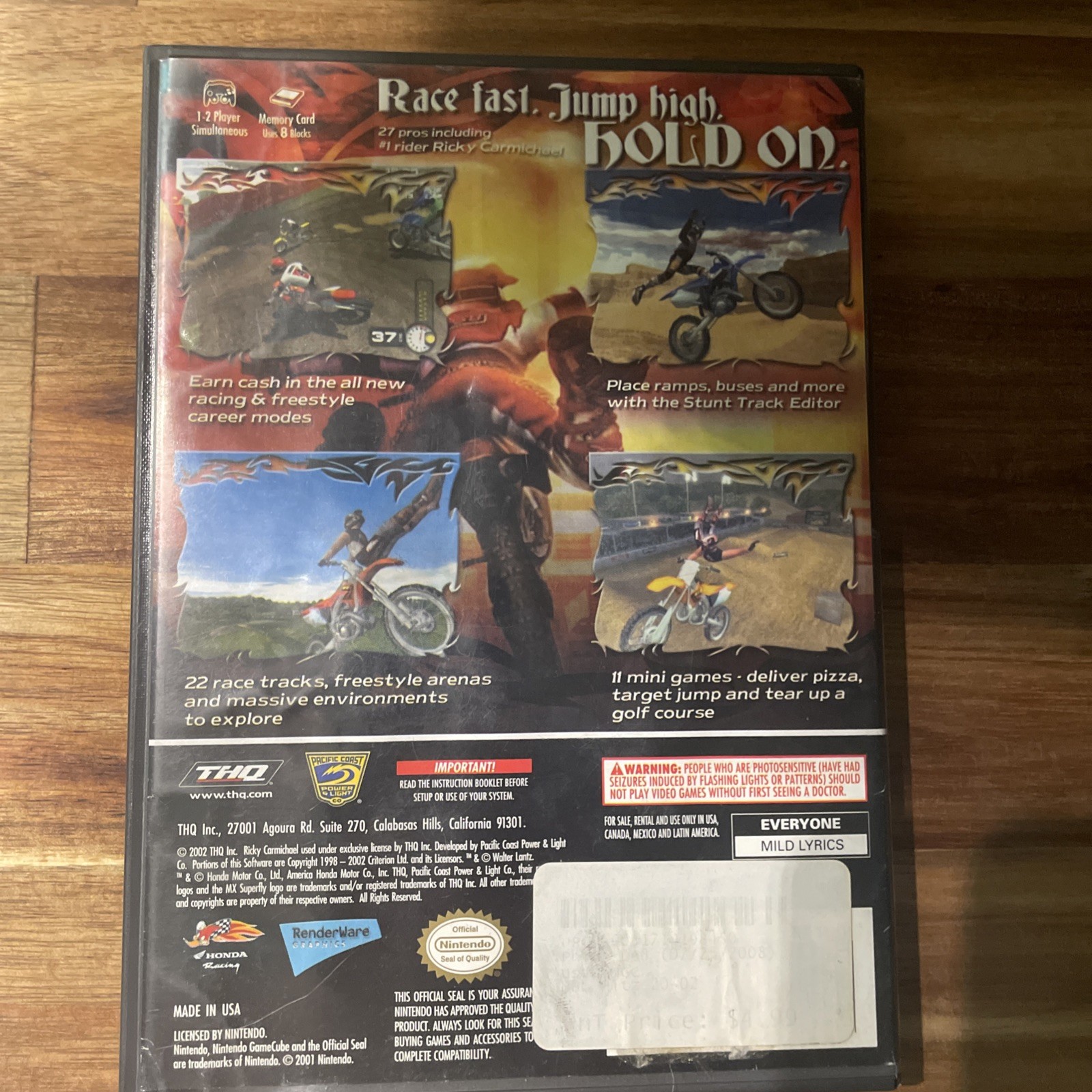 Nintendo Game Cube MX Superfly Dirtbike Racing Video Game