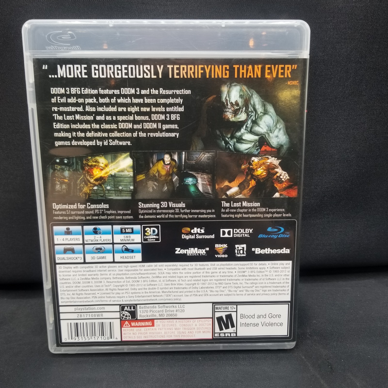Doom 3 BFG Edition Sony PlayStation 3, 2012 PS3