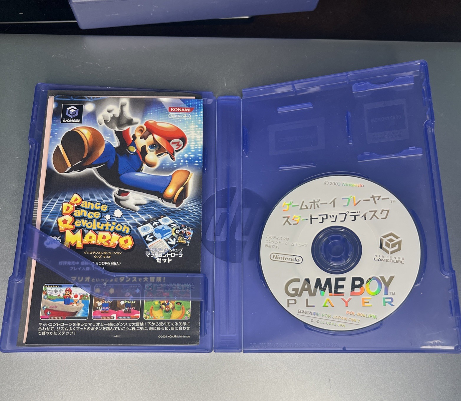 Nintendo GameCube Gameboy player DOL-017 Indigo w/ start up disc *Japan*