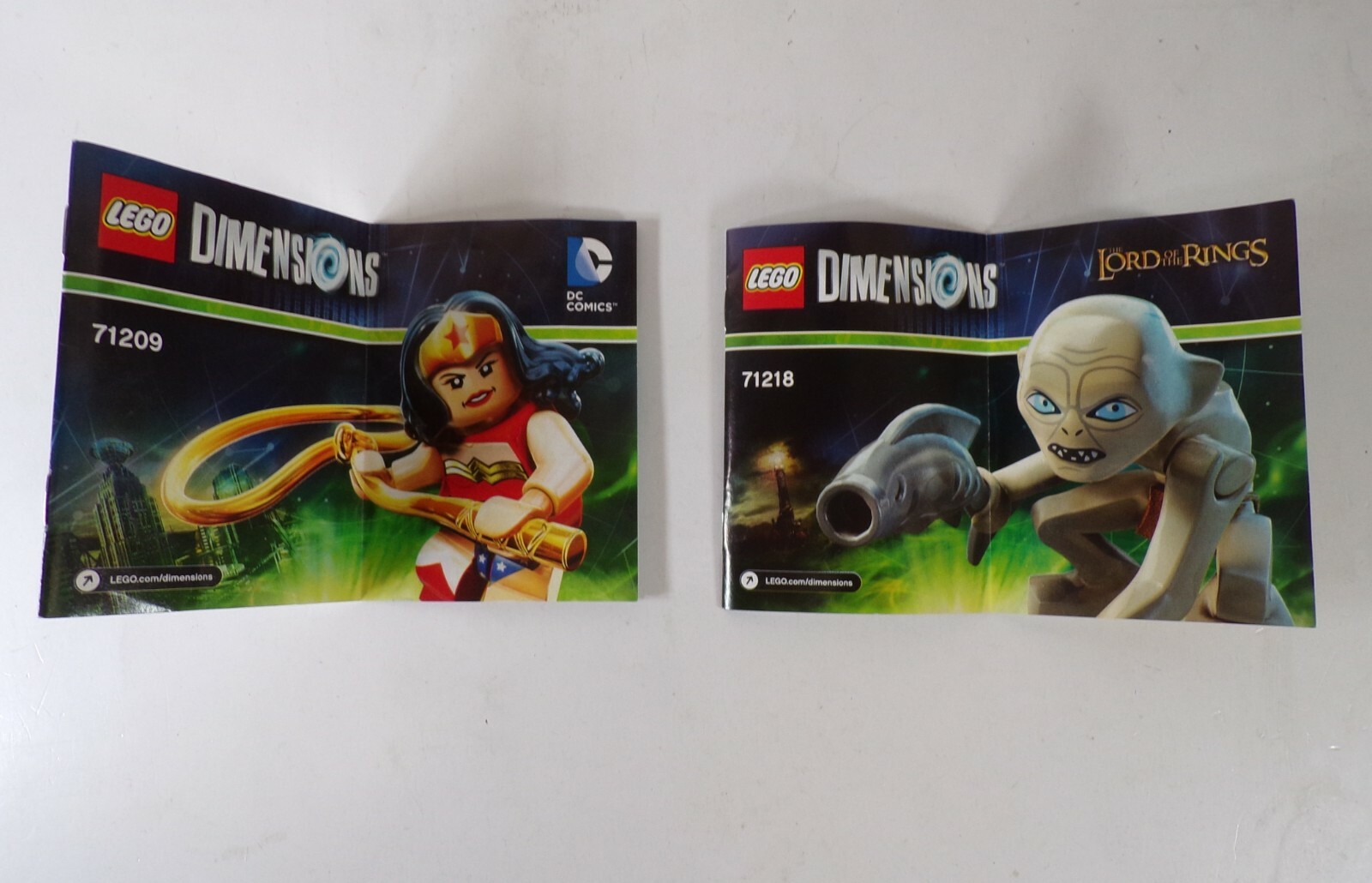 Lego Dimensions DC Comics Wonder Woman & Lord of Rings Gollum Fun Packs NO Figs