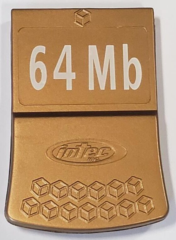 Intec 64MB GOLD Memory Card for Nintendo Gamecube Gaming Console System