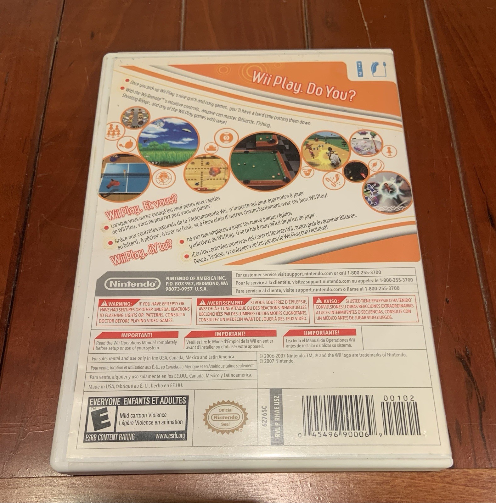 Nintendo Wii Play (2007) E NTSC-U/C w Case, Disc & Manual, Inserts