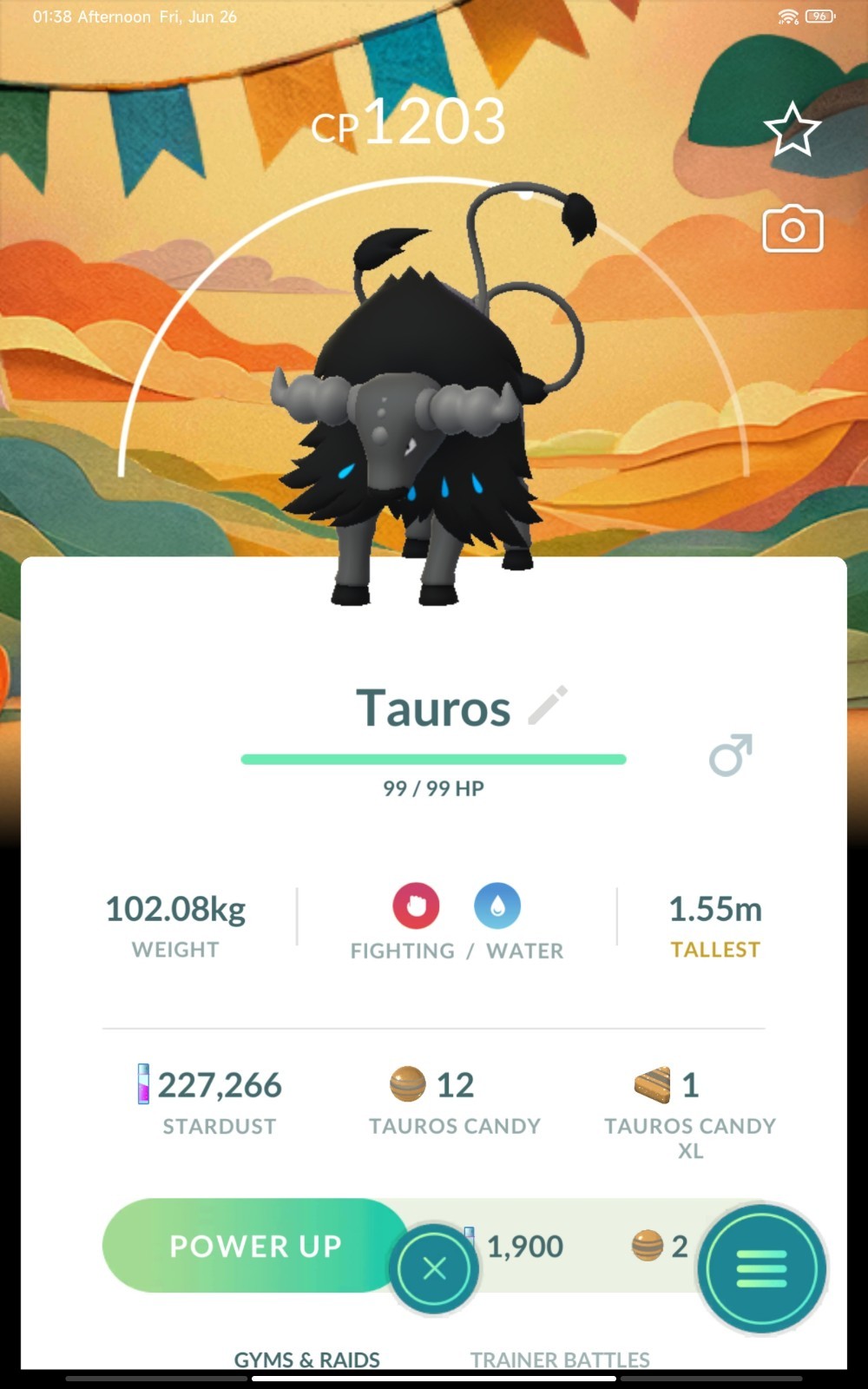 Paldean Tauros Special Background Pokémon GO | Fast Delivery