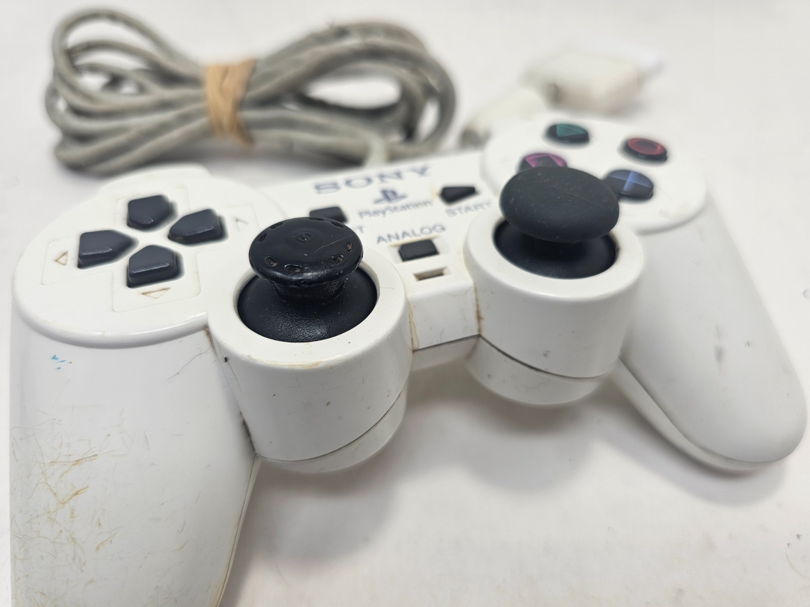 Sony PlayStation 2 PS2 DualShock 2 Wired Controller Ceramic White OEM SCPH-10010