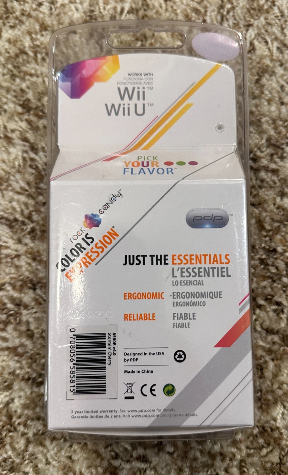 PDP Rock Candy Control Stick Red Wii Wii U Brand New Sealed