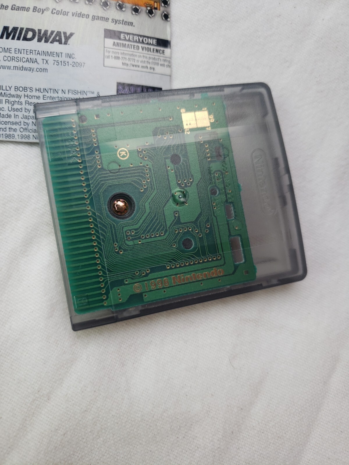 NINTENDO GAMEBOY COLOR BILL BOBS HUNTIN-N-FISHIN GAME CARTRIDGE ONLY Tested