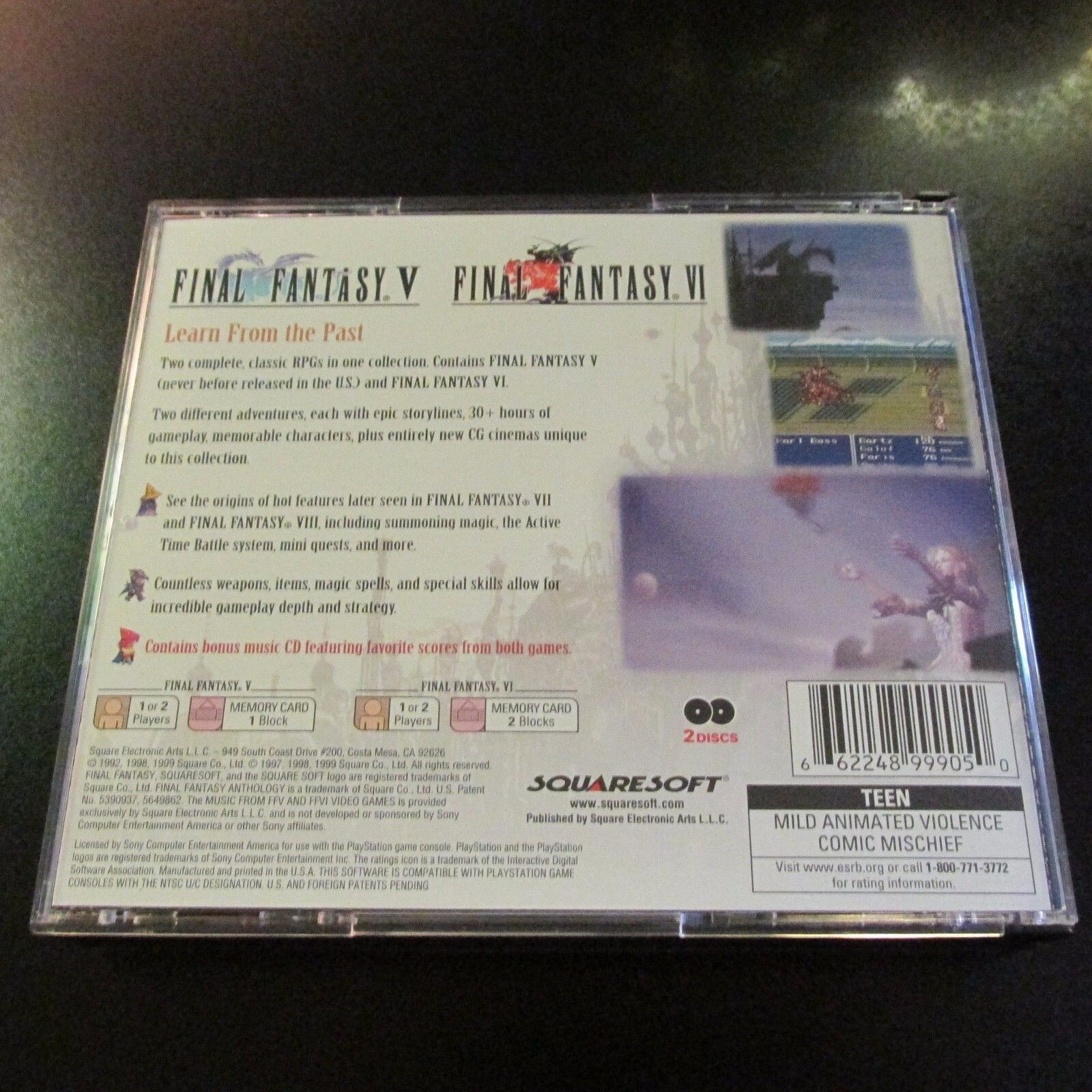 Final Fantasy Anthology (SONY PlayStation 1 1999) PS1 COMPLETE PRISTINE NEW MINT