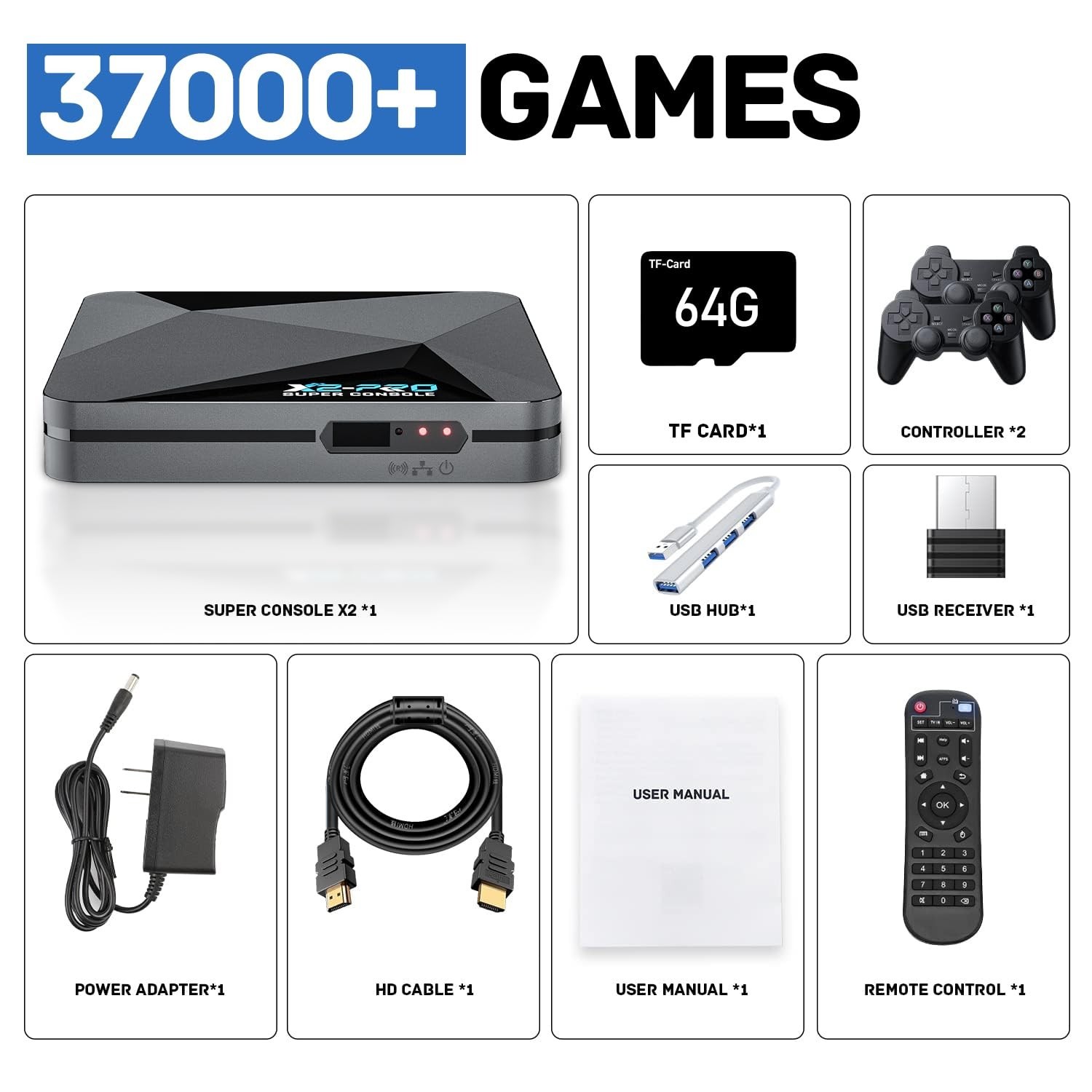 Retro Gaming Reimagined: Super Console X2 Pro with 37000+ Games & Dual Systems