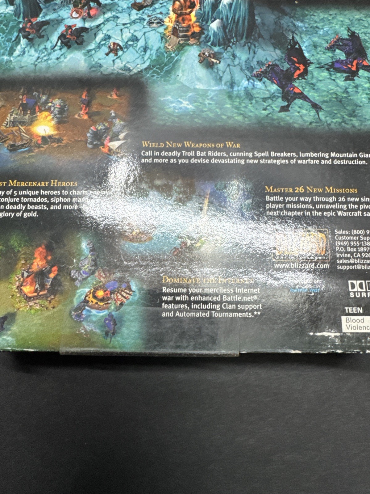 Warcraft III 3 Frozen Throne Expansion Set 2003 PC MAC CD-ROM • New & Sealed
