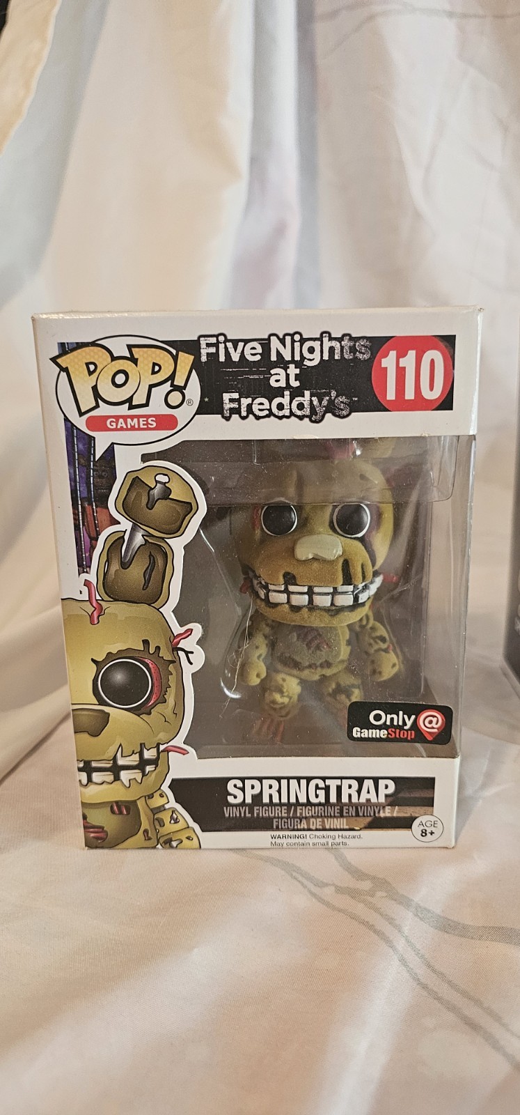 Funko Pop FNAF Lot – #110 Springtrap (un/flocked), #126 Shadow Freddy, #109 Foxy