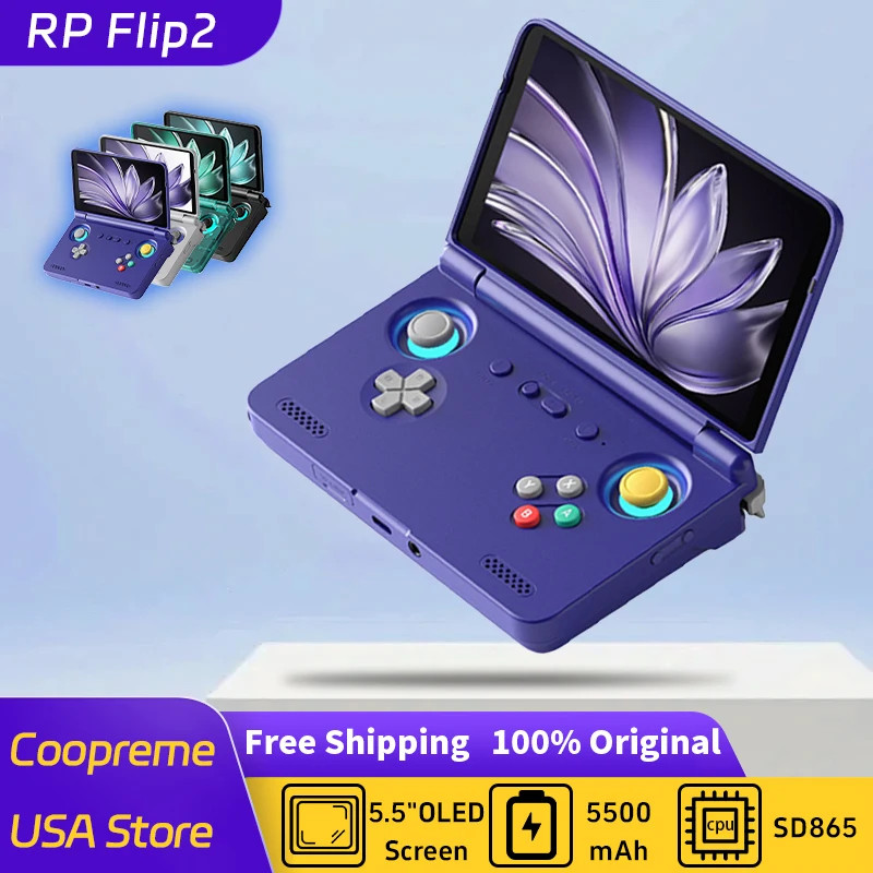Retroid Pocket Flip2 SD865 5.5”1080p OLED WIFI6 Android Handheld