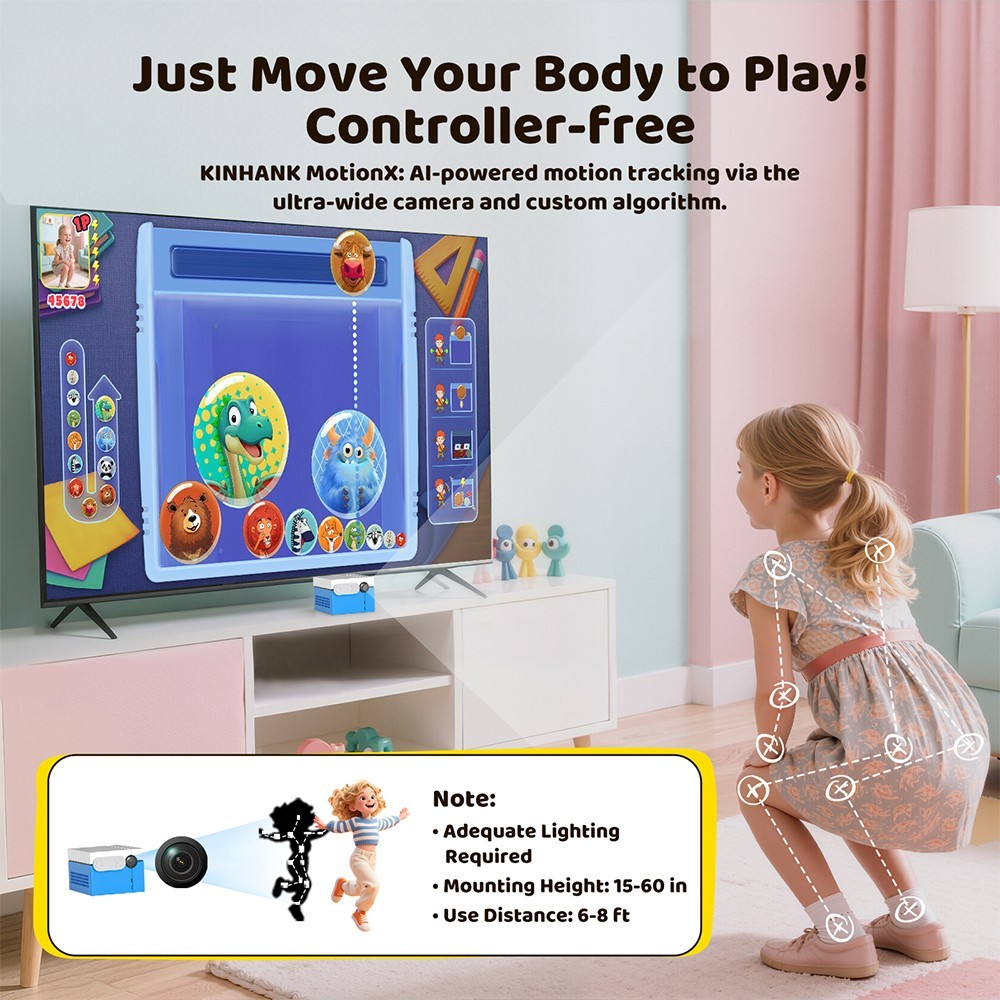 KINHANK MotionX Video Game Consoles for Kids & Families,Continuous updates