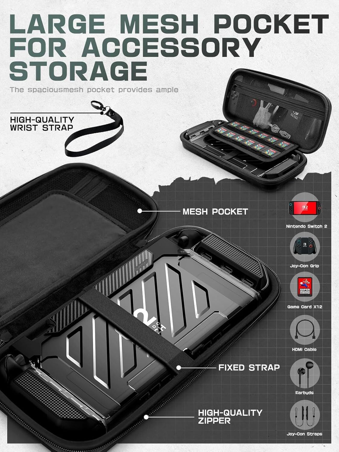 Mumba For Nintendo Switch 2 Dockable Case +HD Screen +Carrying Case +JoyCon Case