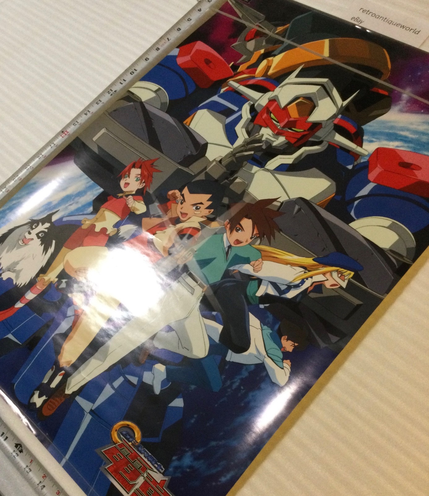 GEAR FIGHTER DENDOH PS1 Promo Poster Store Display SENSHI RARE PlayStation 2001