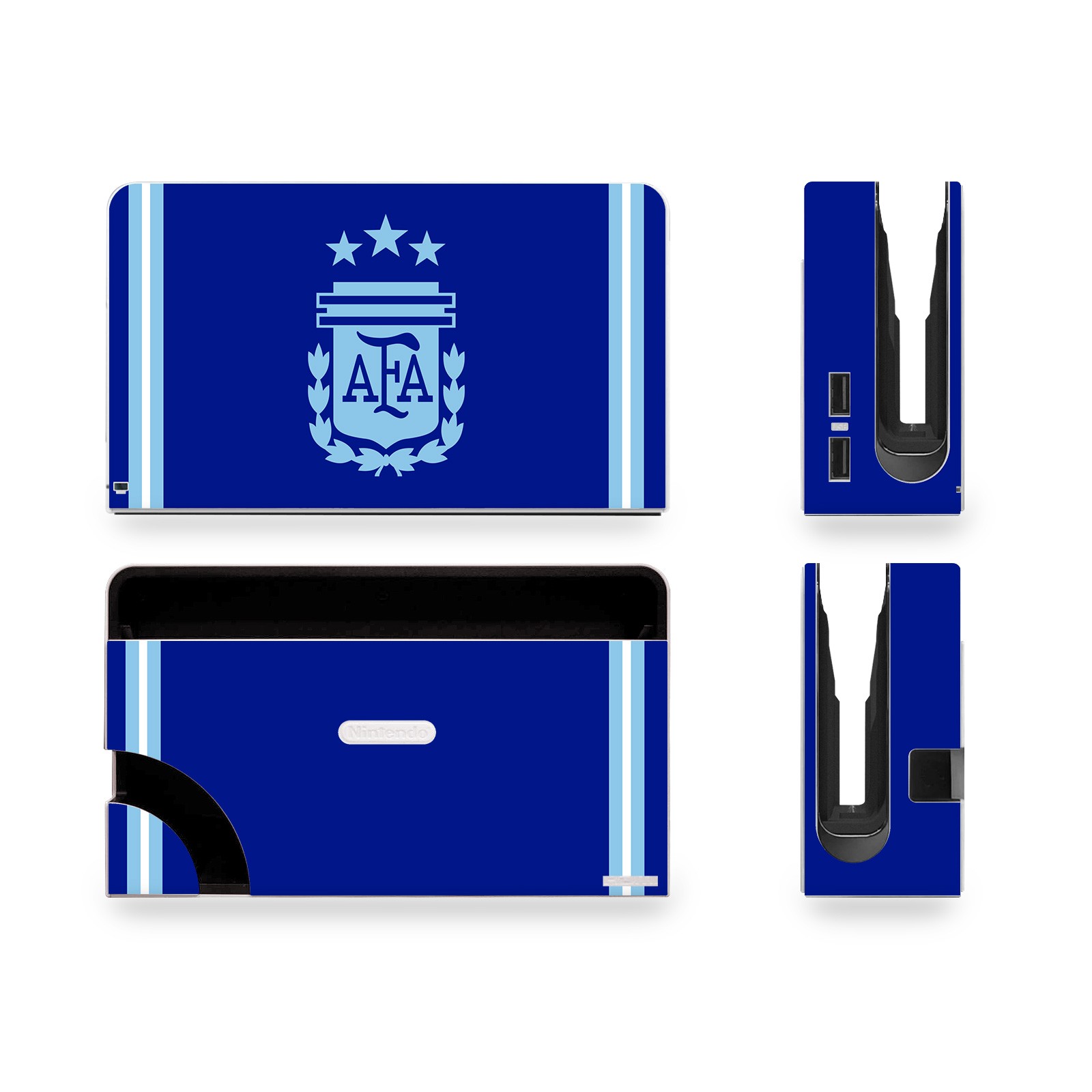 ARGENTINA FOOTBALL 2024/25 CREST KIT VINYL SKIN FOR NINTENDO SWITCH OLED BUNDLE
