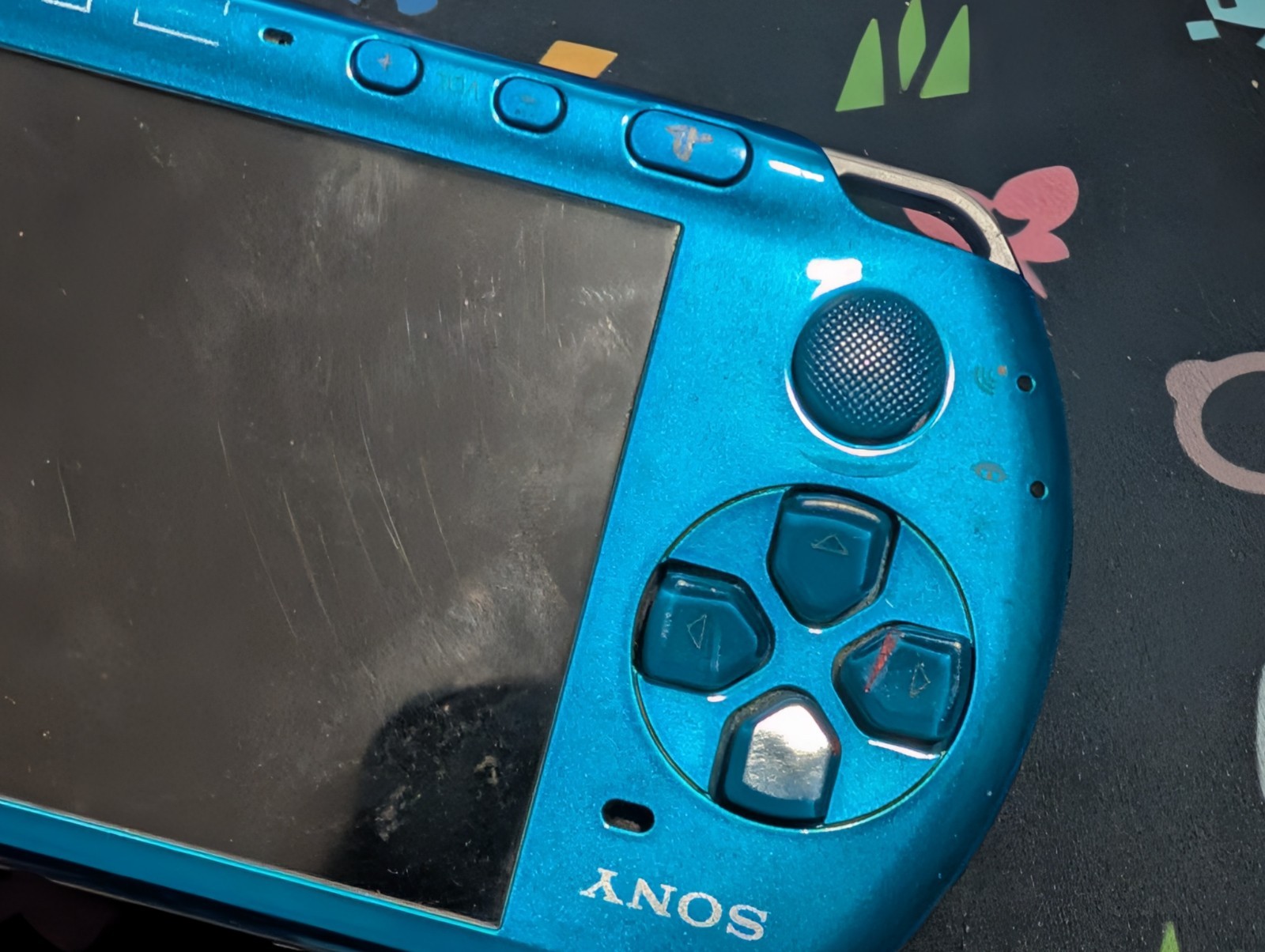 PSP 3000 Console For Parts Repair Broken Carnival Blue Japanese Version Import