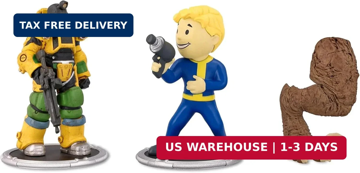 Toynk Fallout Excavator and Vault Boy (Gun) 3-Inch Mini Figure Set 2-Pack for Ad