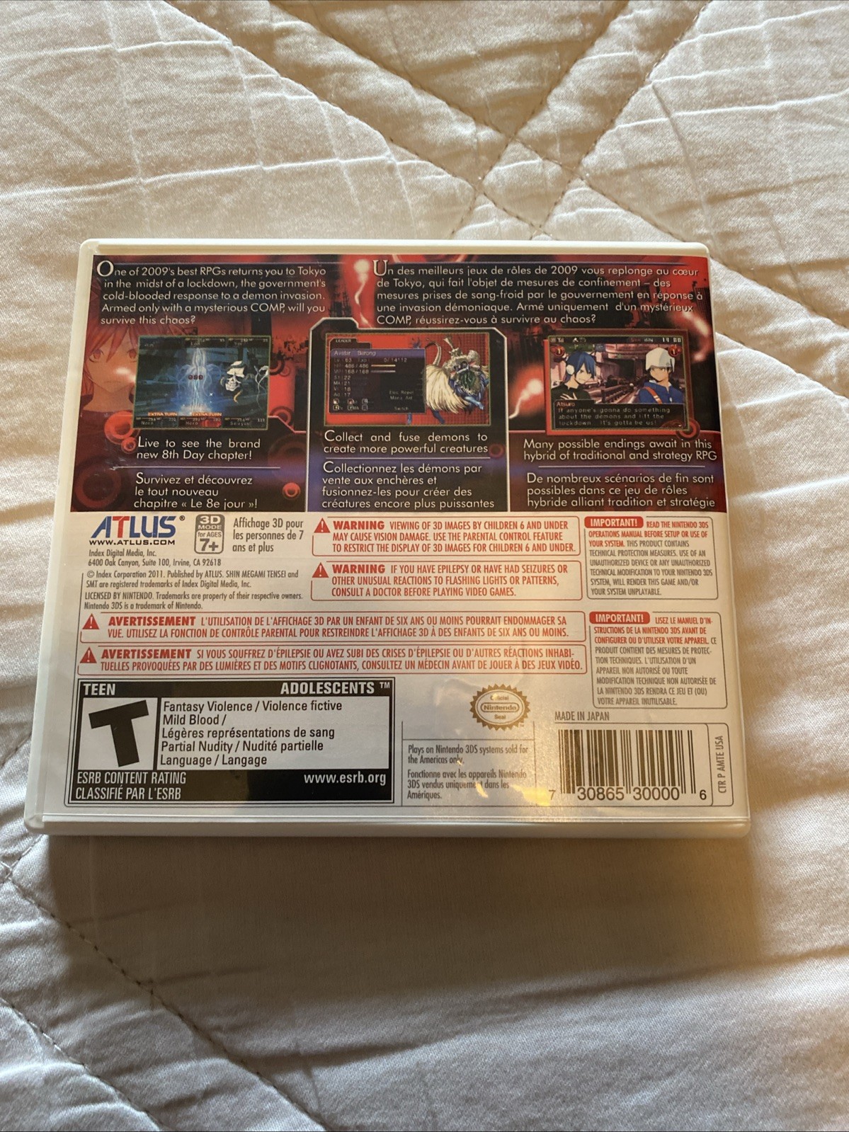 Shin Megami Tensei: Devil Survivor Overclocked 3DS, NO MANUAL Tested
