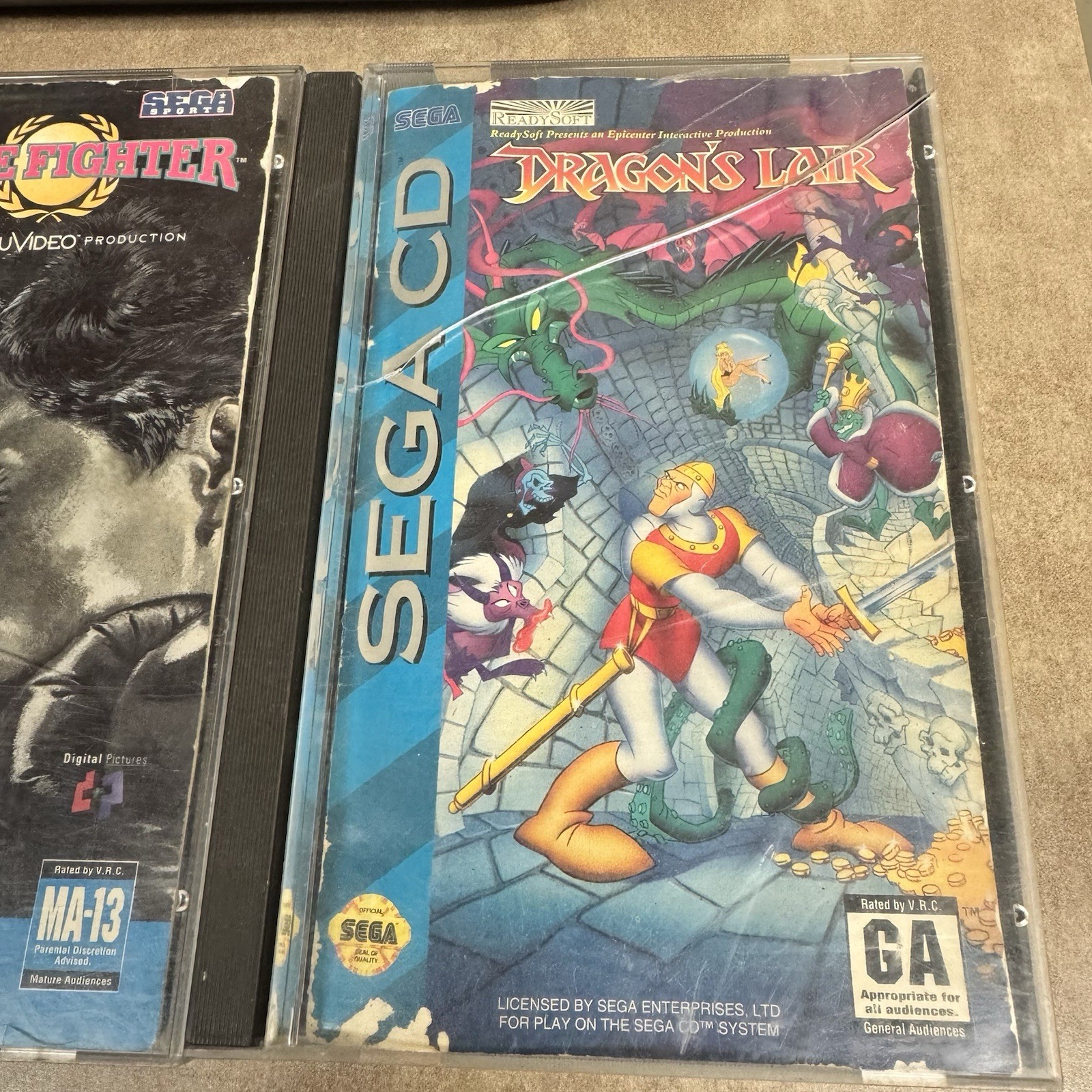 Sega Genesis Model 1 & Sega CD Model 2 Console Bundle Tested Dragons Lair Bundle