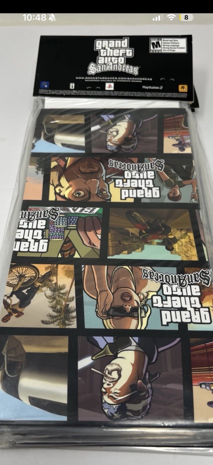 10 GTA Grand Theft Auto San Andreas Christmas / Birthday Gift Wrap Sealed