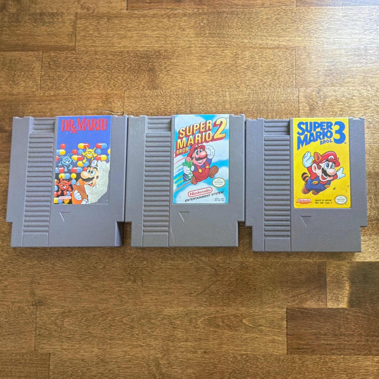 Nintendo NES Game Lot: Dr. Mario, Super Mario Bros. 2 & 3 w/ Manuals