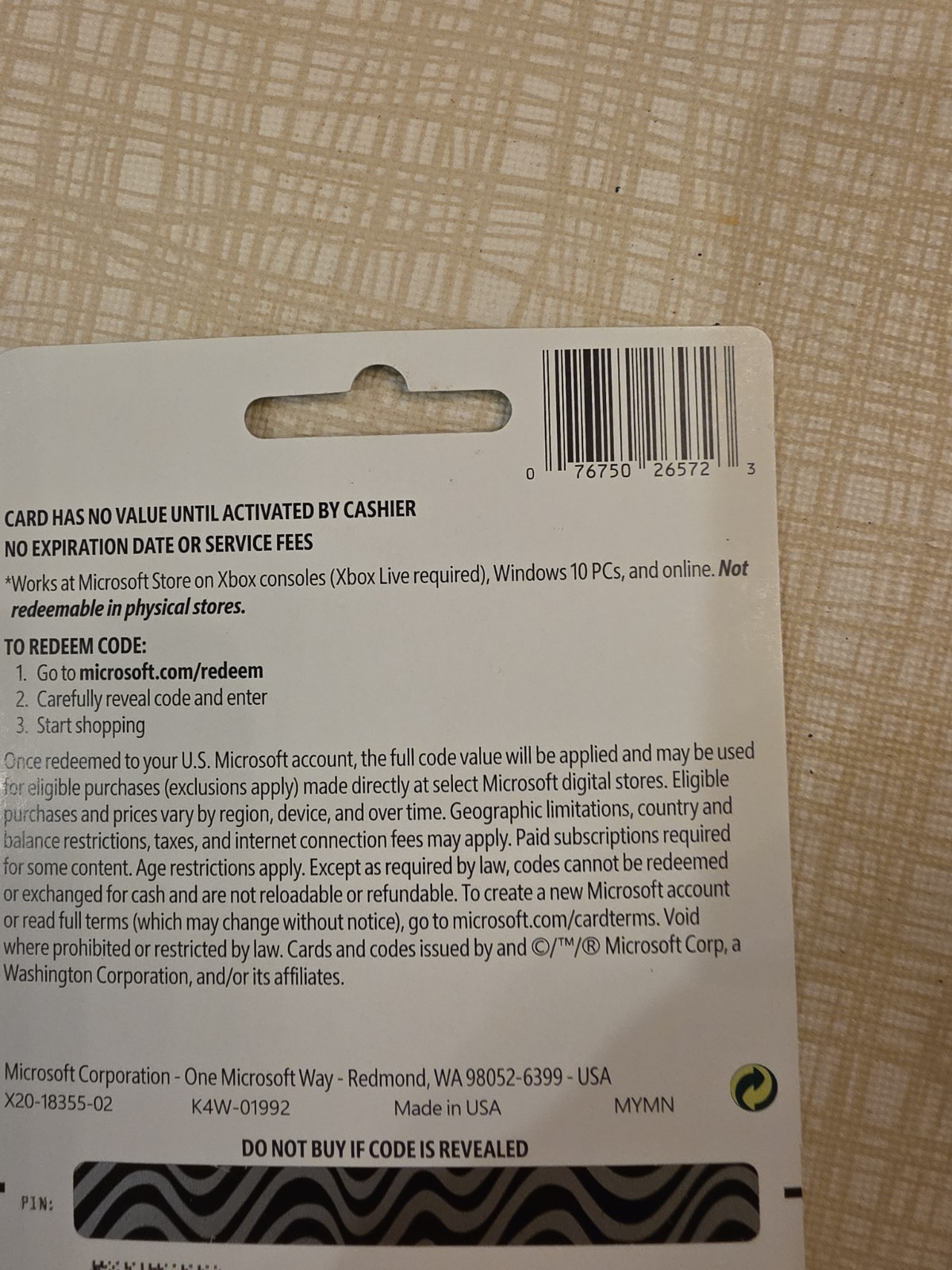 Xbox Gift Card $50 Free Shipping