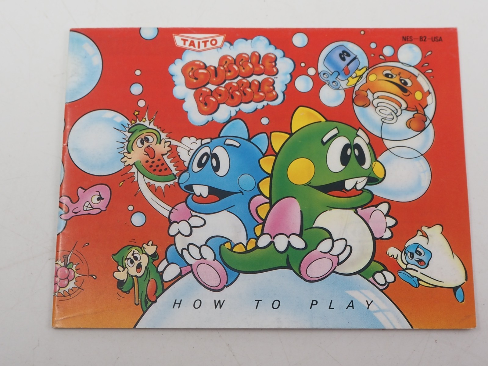 Bubble Bobble (Nintendo NES, 1988) CIB Complete W/ Inserts, Manual & Styrofoam