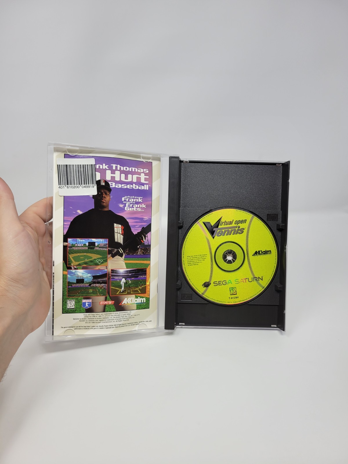 Virtual Open Tennis Video Game For Sega Saturn Complete CIB Tested Free US Ship
