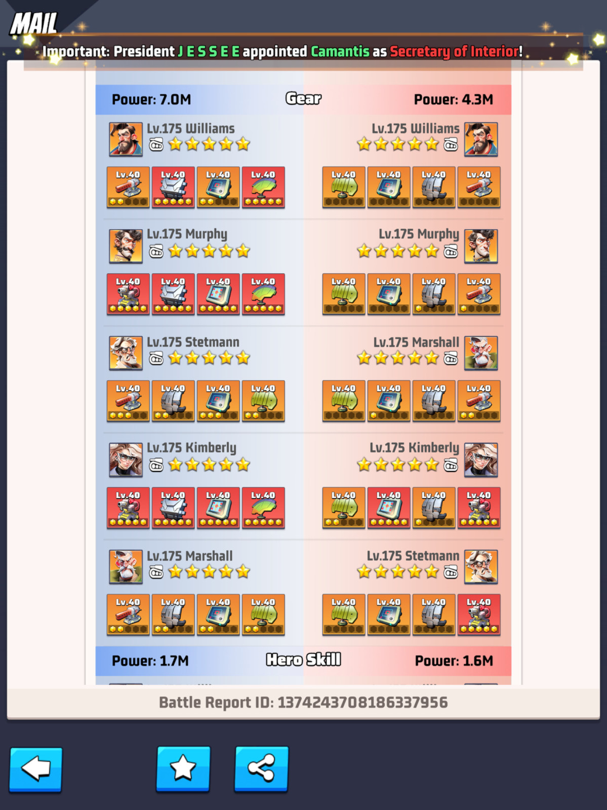Last War Survival Server 802 HQ 35 T11 64m Main VIP 15- Transfer Ready