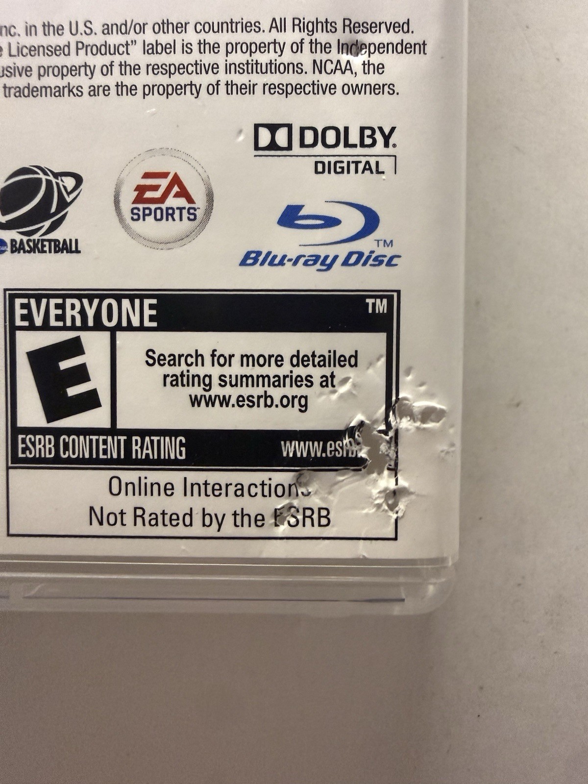 NCAA Basketball 10 (Sony PlayStation 3, 2009) PS3 No Manual