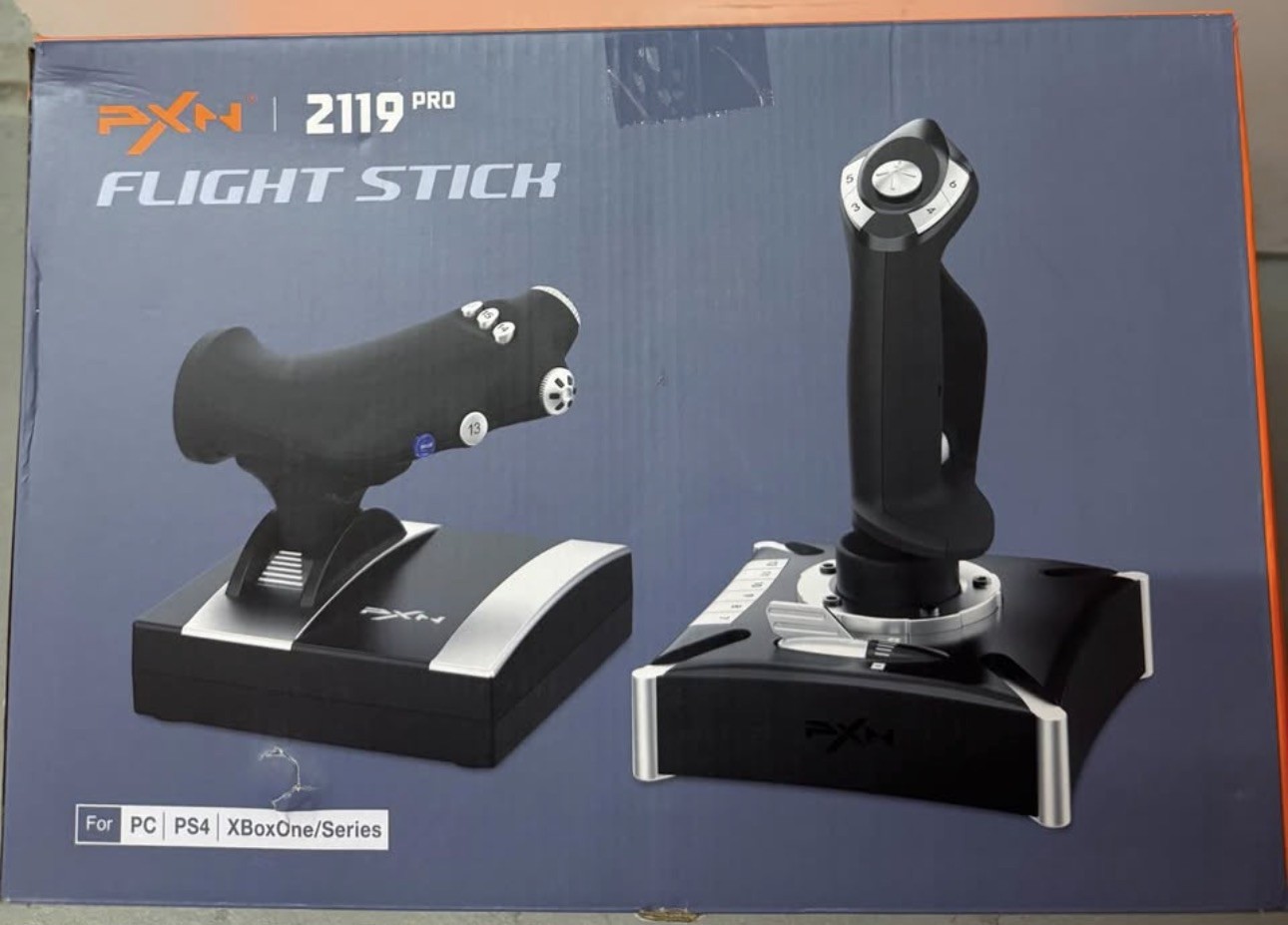 PXN-2119PRO Flight Simulator Joystick Lightweight Controller Unit f/ PC/PS4/XBOX