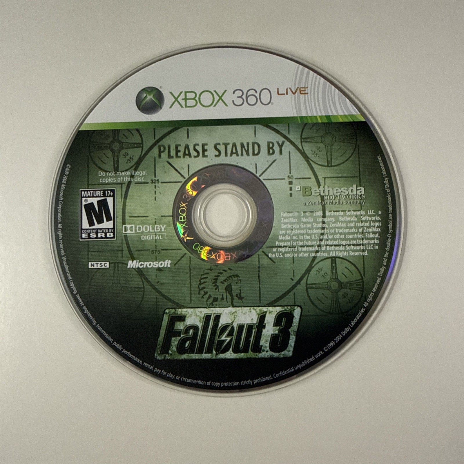 Fallout 3 – Microsoft Xbox 360 2008 Complete Video Game Tested Bethesda