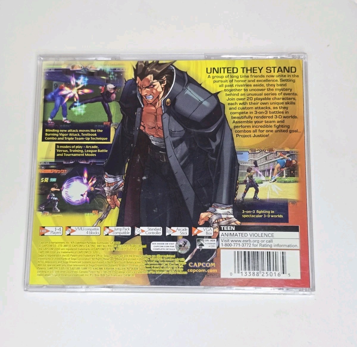 Project Justice for Sega Dreamcast (CIB, North America) **Broken Disc** READ