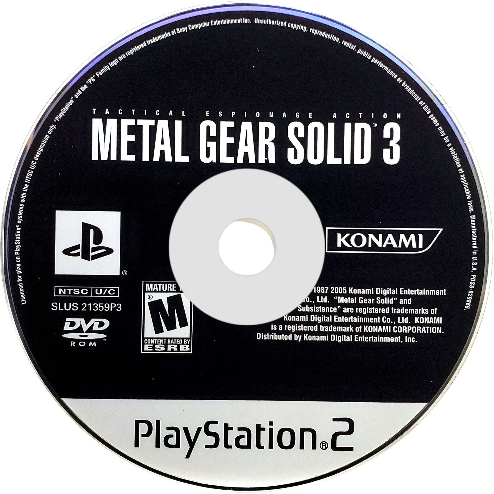 Metal Gear Solid 3 Snake Eater – Sony Playstation 2 PS2 Tested 1Y Guarantee